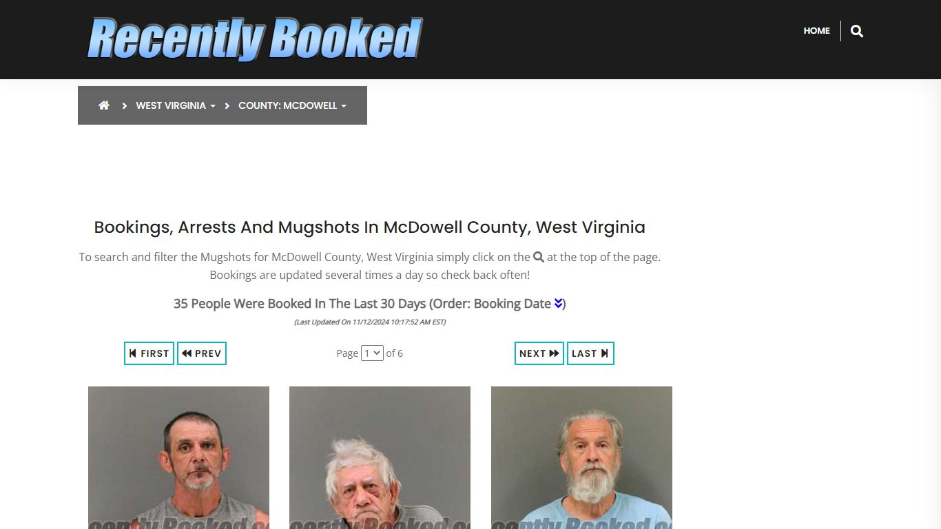 Bookings, Arrests and Mugshots in McDowell County, West Virginia